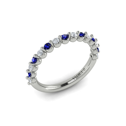 Diamond and Blue Sapphire Ring
