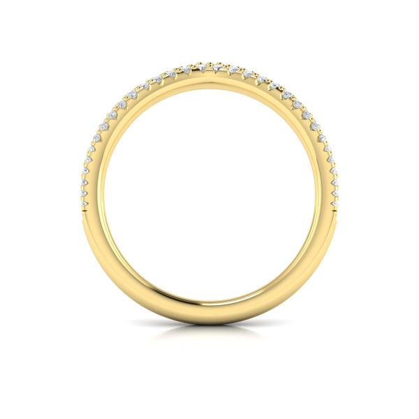 Pave Chevron Contoured Band