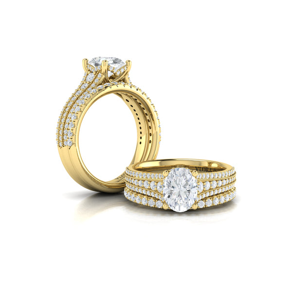 Elegant Oval Modern Vintage Engagement Ring