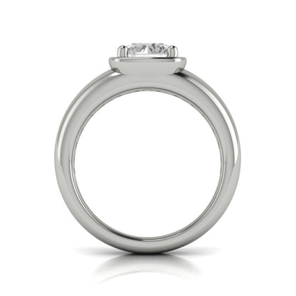 Golden Statement Engagement Ring