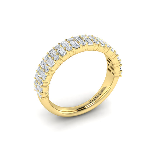 Multi Baguette and Round Diamond Ring