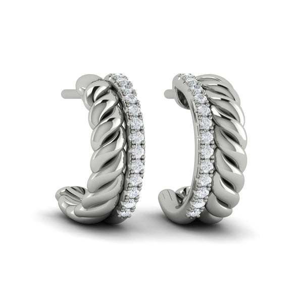 Twisted Double Hoop Earrings