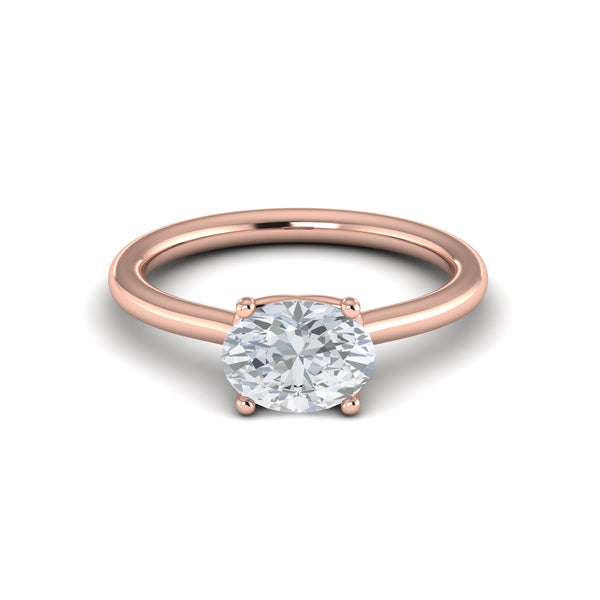 Horizon Oval Solitaire Engagement Ring