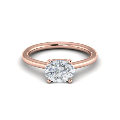 Horizon Oval Solitaire Engagement Ring