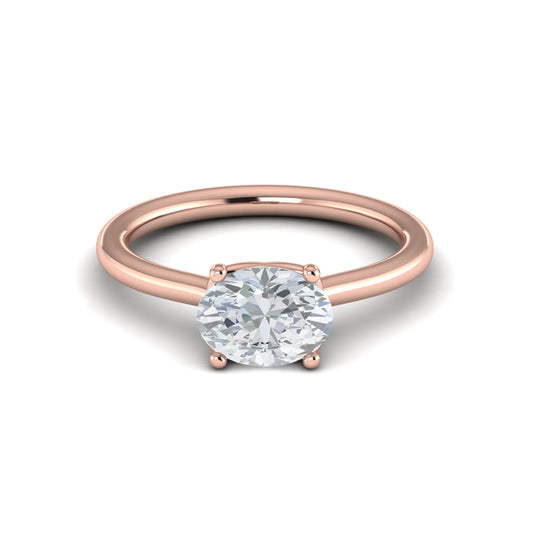 Horizon Oval Solitaire Engagement Ring