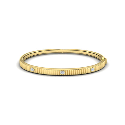 Bezel-Set Oval Diamond Bangle