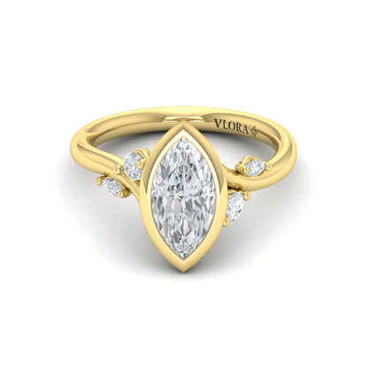 Marquise Bezel Diamond Accent Ring