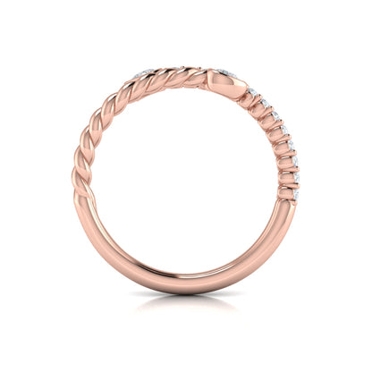 Beaded Bypass Stackable Ring