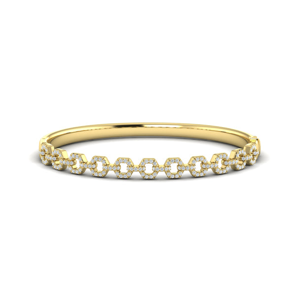 Diamond Open Link Bangle