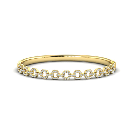 Diamond Open Link Bangle