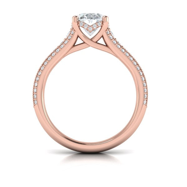 Elegant Oval Modern Vintage Engagement Ring