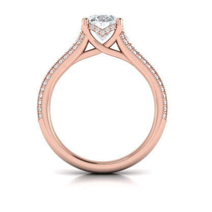 Elegant Oval Modern Vintage Engagement Ring