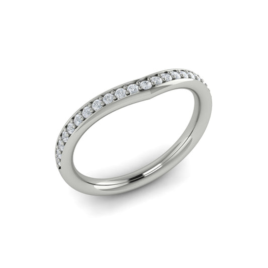 Diamond Contour Wedding Band