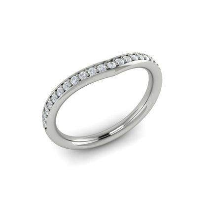 Contour Bands Wedding Band in Platinum by Vlora Bridal