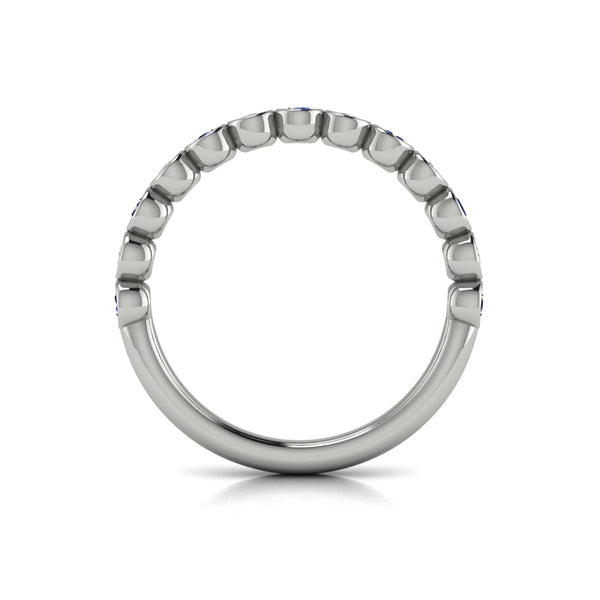 Sapphire Bezel-Set Stackable Band
