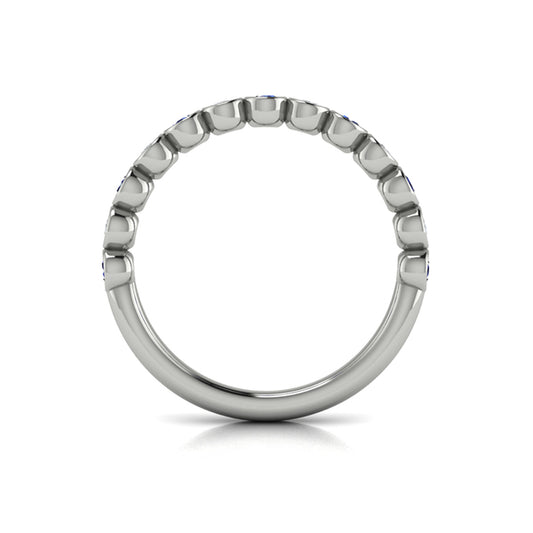 Sapphire Bezel-Set Stackable Band