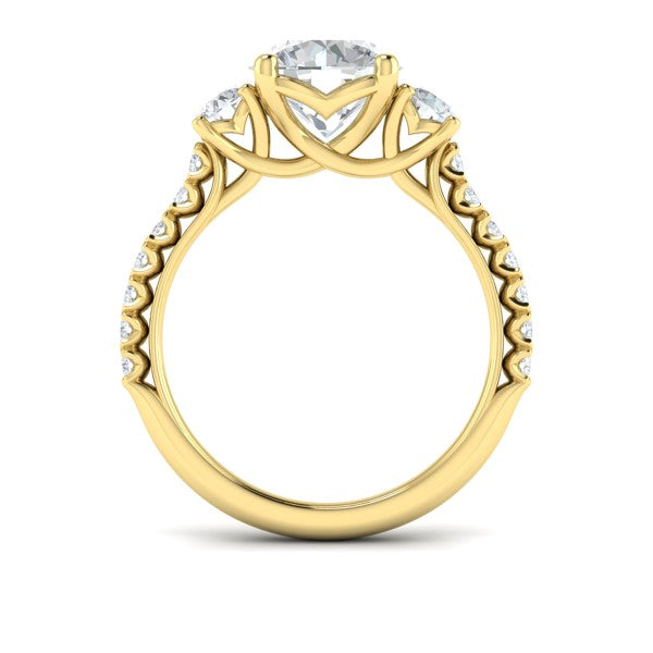 Classic Trio Three Stone Engagement Ring
