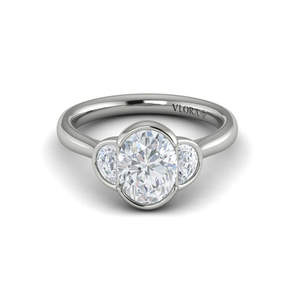 Bezel Three-Stone Engagement Ring