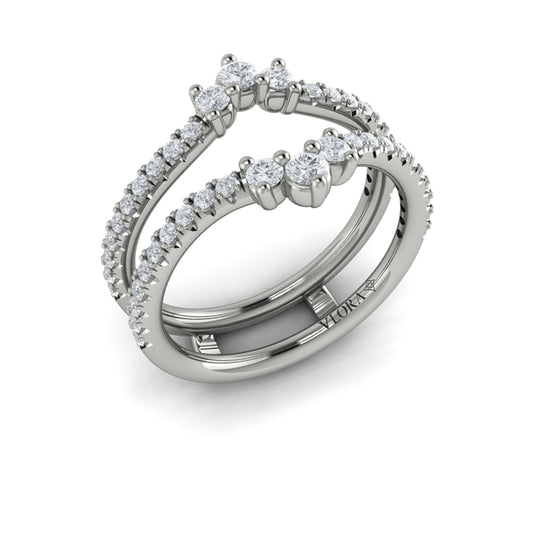 Enhancer Wedding Band in Platinum by Vlora Bridal