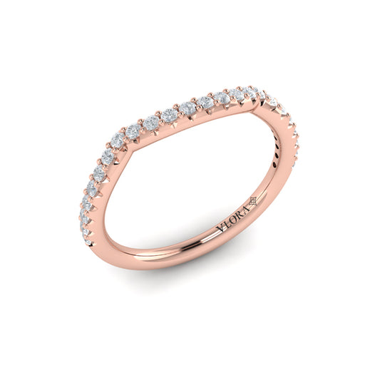 Woven Pave Matching Wedding Band