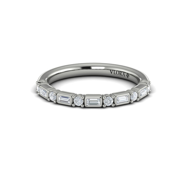 Stackable Bands Wedding Band in Platinum by Vlora Bridal