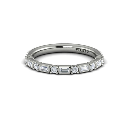 Stackable Bands Wedding Band in Platinum by Vlora Bridal