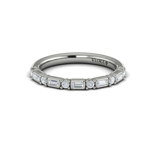 Stackable Bands Wedding Band in Platinum by Vlora Bridal
