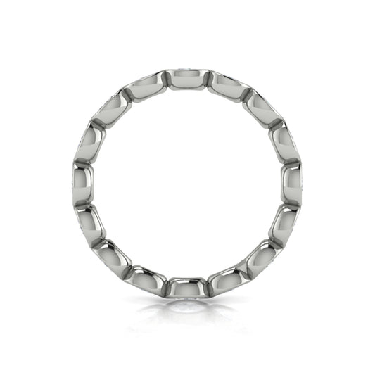 Bezel Set Oval Eternity Ring