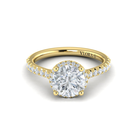 Graceful Halo Engagement Ring