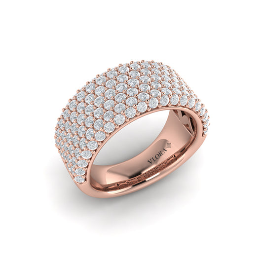Diamond Multi-Row Statement Ring
