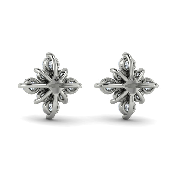 Floating Diamond Star Stud Earrings