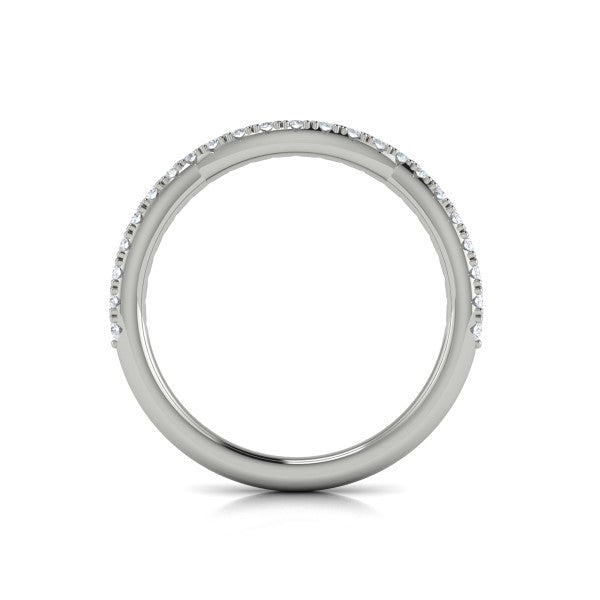 Matching Band for Entwined Solitaire Engagement Ring with Hidden Halo