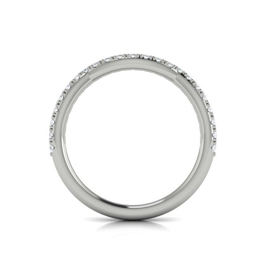 Matching Band for Entwined Solitaire Engagement Ring with Hidden Halo