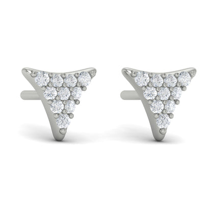 Diamond Trinity Stud Earrings