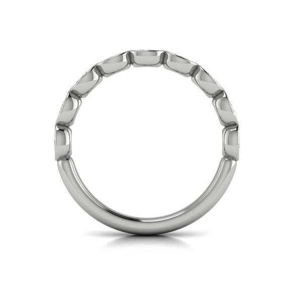 Bezel-Set Oval Stackable Band