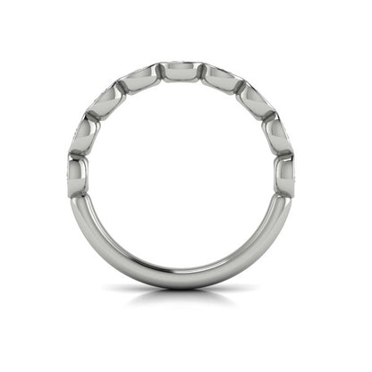 Bezel-Set Oval Stackable Band
