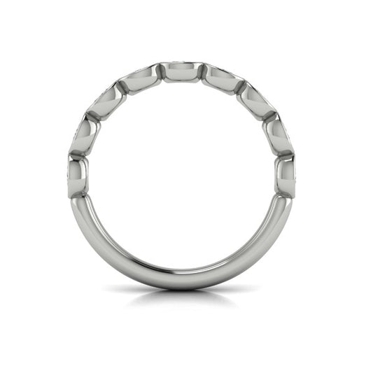 Bezel-Set Oval Stackable Band