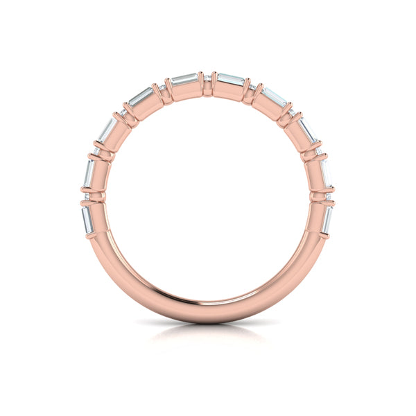 Matching Bands Wedding Band in 14K Rose Gold by Vlora Bridal