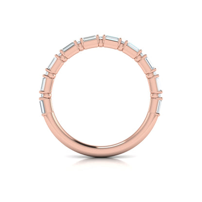 Matching Bands Wedding Band in 14K Rose Gold by Vlora Bridal