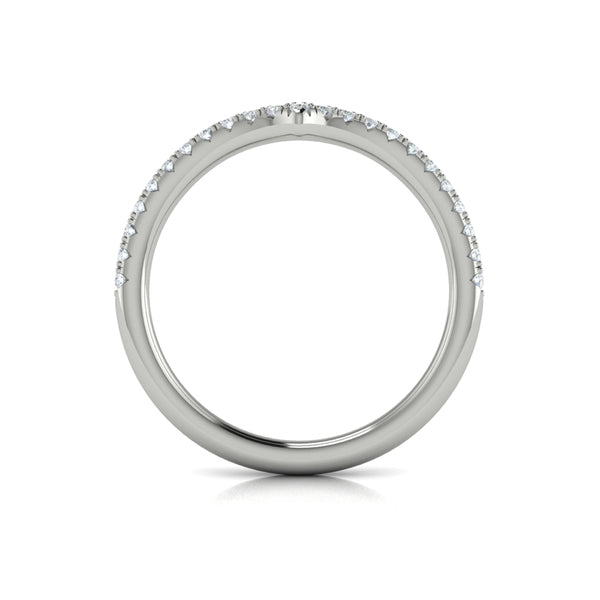 Contour Bands Wedding Band in Platinum by Vlora Bridal