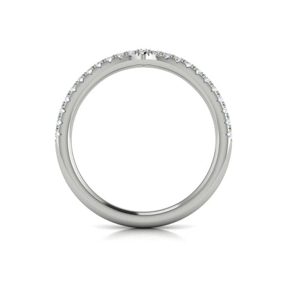Contour Bands Wedding Band in Platinum by Vlora Bridal
