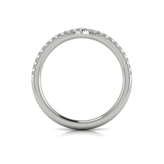 Contour Bands Wedding Band in Platinum by Vlora Bridal