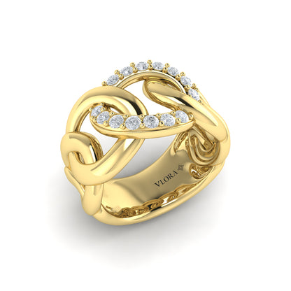 Diamond Interlaced Ring