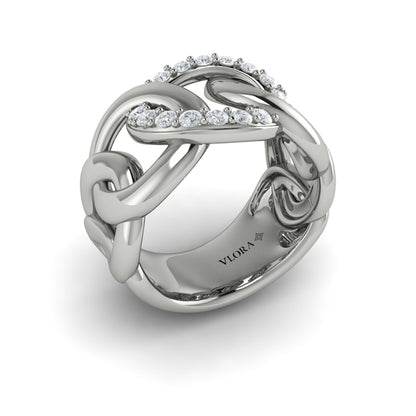 Diamond Interlaced Ring