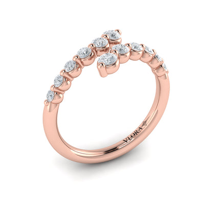 Diamond  Open Wrap Ring