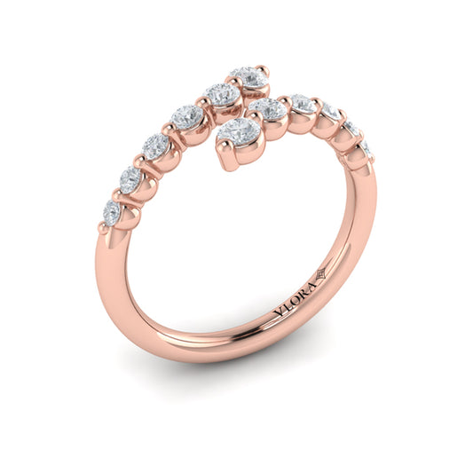 Diamond  Open Wrap Ring