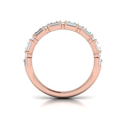 Triple Row Baguette and Diamond Band
