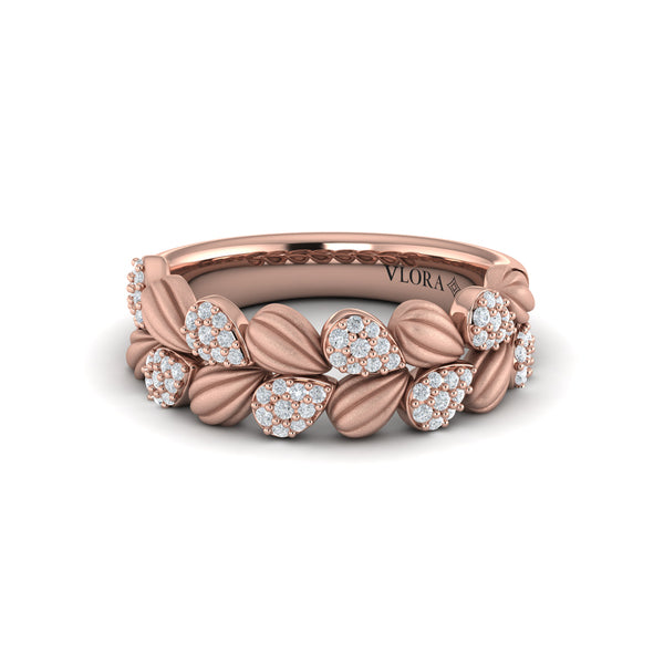 Scalloped Ring with Satin Finish