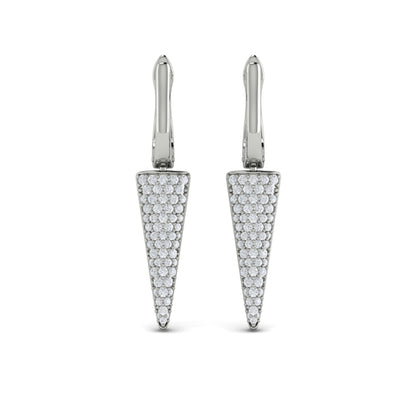 Diamond Trinity Drop Huggie Earrings