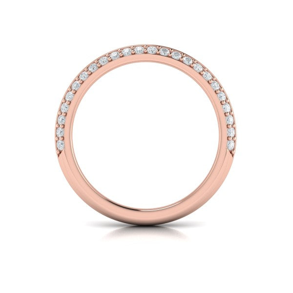Matching Bands Wedding Band in 14K Rose Gold by Vlora Bridal